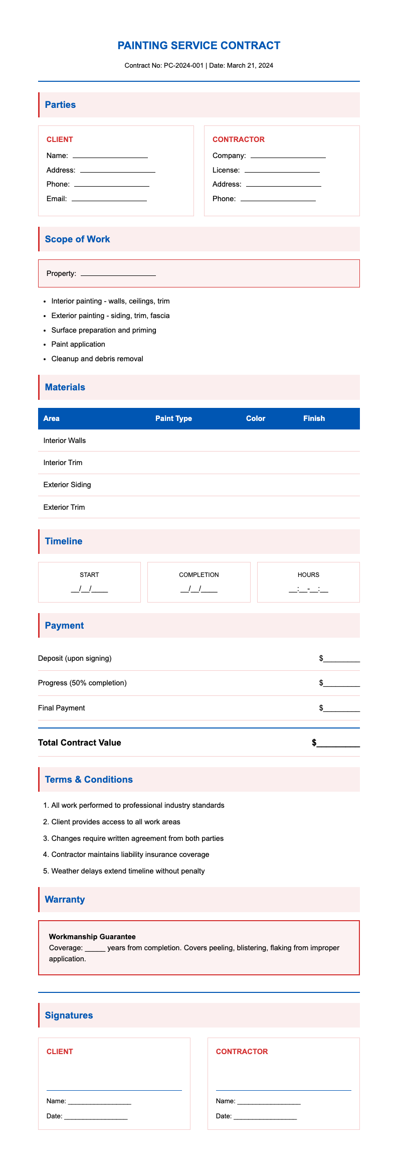 Medical Report painting contract